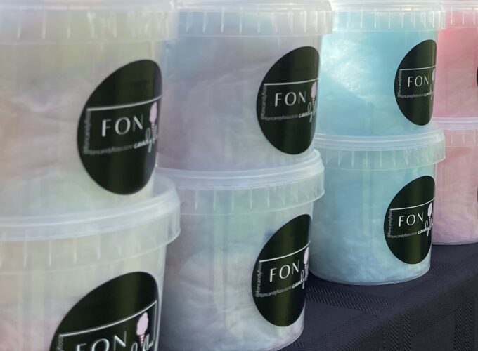 Blue Marshmallow candy floss