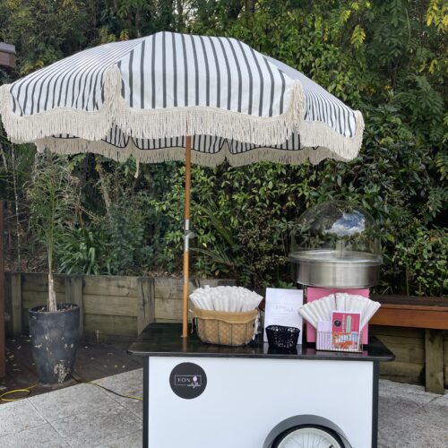 Luxury candy floss cart for an Auckland Wedding